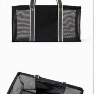 Thirty-One Black and Gray Mesh Large Utility Tote